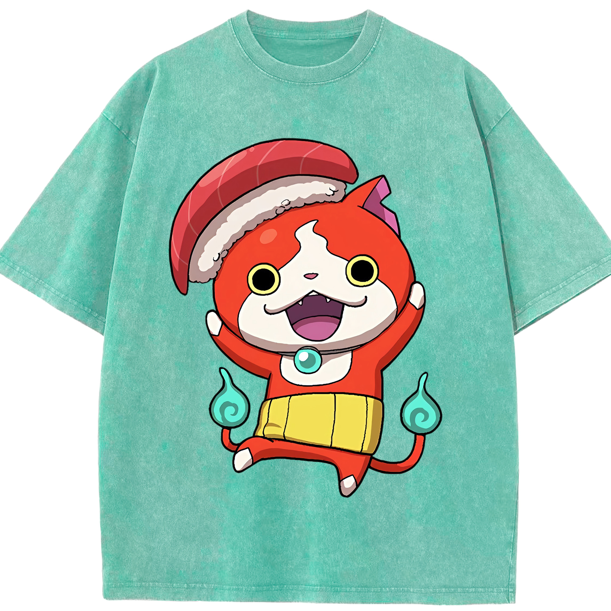（画像用） 妖怪ウォッチ Yo-kai Watch 綿100% ヴィンテージ風 半袖Tシャツ（フロントプリント）
